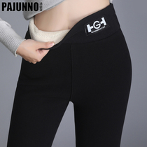 Glint Warm Pants Woman 2021 Autumn Winter outside wearing Belly Up High Waist Display Slim Cotton Pants Elastic Tight Body Thickened Underpants