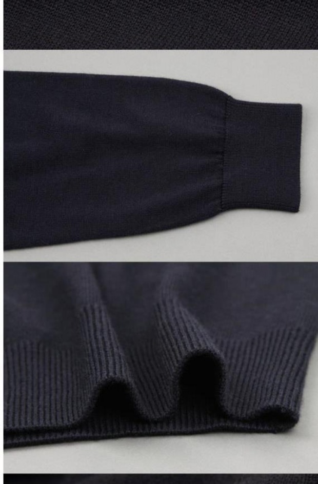Amurs / Ai Sisi kinh doanh áo len cashmere nam áo len cashmere cao cấp trung cổ áo cổ chữ V - Áo len Cashmere áo thun dài tay nam