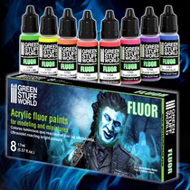 GreenStuffWorld fluorescent fluorescence paint combination 8 bottles of water-based paint propylene GSW Warhammer portrait soldier