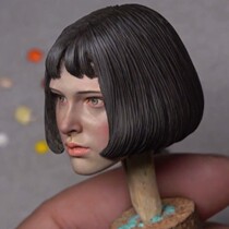 Han Dong 12 inch female head sculpture Natalie Portman Water-based lacquer hand painting tutorial