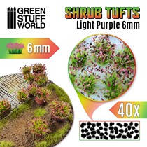 Workshop of the Night GreenStuffWorld Bush 6mm Dark Purple Light Purple Orange Brown Self-Adhesive