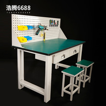 Antistatic load-bearing bench clamp working table assembly hanging plate tool working table with socket assembly line station table