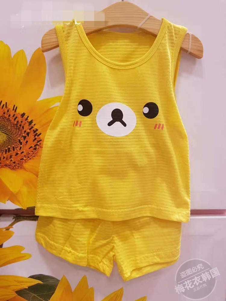 [Số lượng nhỏ của kho] 2018 Hàn Quốc chính hãng trẻ em của bộ đồ lót cotton vest quần short mùa hè phần mỏng