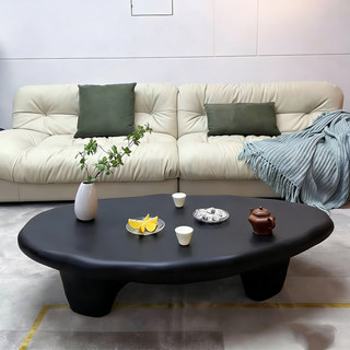 Wabi-sabi style pebble coffee table nordic modern minimalist special-shaped low table living room cream style creative small apartment tea table