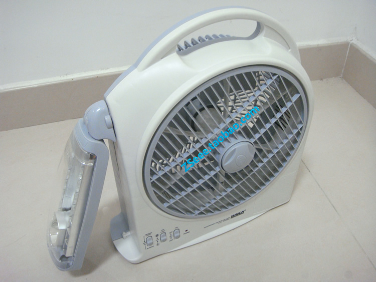 quạt pin SUNCA Xinjia chiếu sáng quạt sạc bàn học sinh lưu trữ quạt hộ gia đình 10 inch im lặng ngoài trời máy tính để bàn di động - Quạt điện