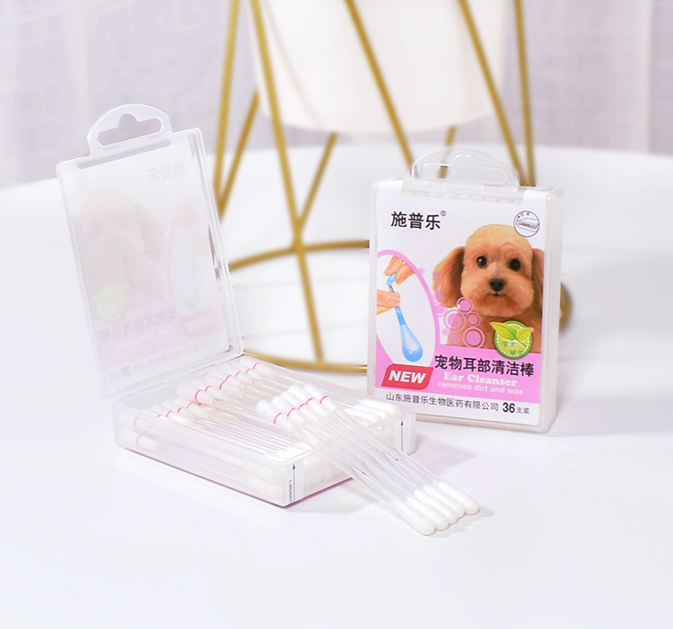 Mèo trắng nhật ký thú cưng tai mèo làm sạch tai trôi tai mèo rửa tai nhỏ tai bông gạc chống tai - Cat / Dog Beauty & Cleaning Supplies lược furminator