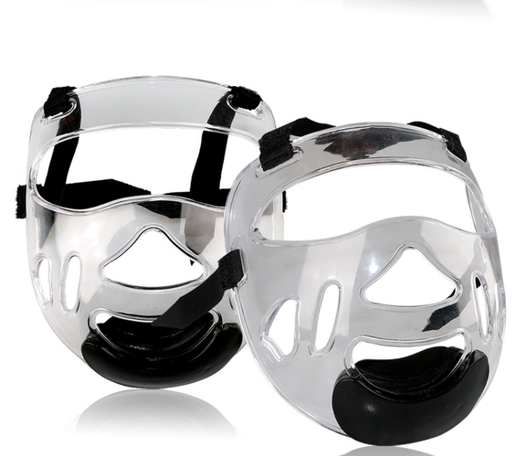 Taekwondo loose-fighting protective gear safety helmet mask transparent detachable adult child protective face loose head mask