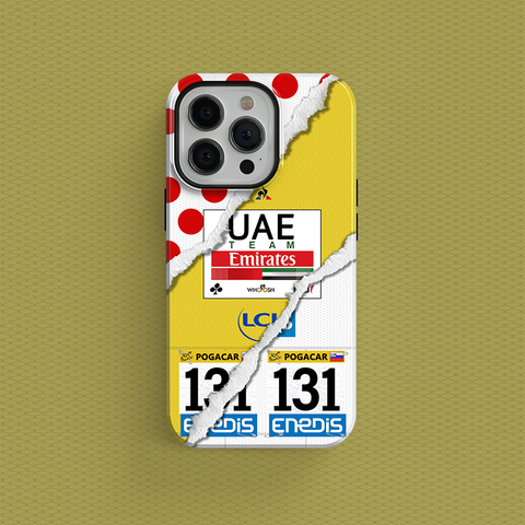 Yellow — UAE Pogacar Enedis 131 New Motorsport 14, 13, 12 iPhone Case