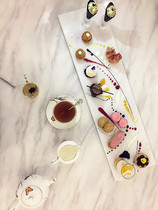 European marble tray cake dessert dessert snack plate rectangular fruit plate creative