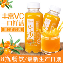 16 bottles of raw sea buckthorn juice puree drink Fresh whole box Shanxi specialty sea buckthorn fruity juice drink 310ml