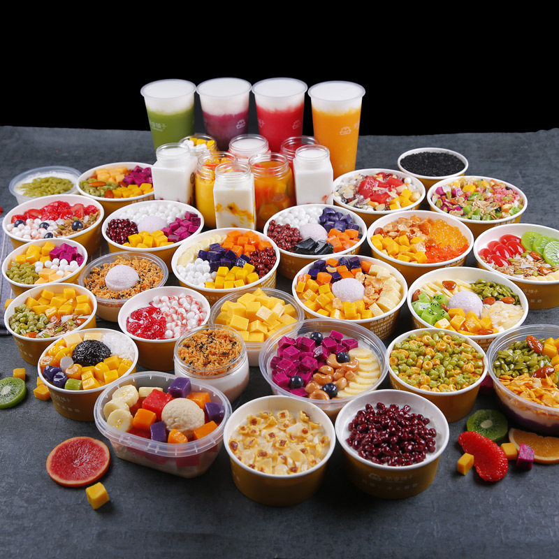 Simulation Sweet Fruit Fishing Model Double Leather Milk Yogurt Ice Pink Red Bean Taro Round Fairy Grass Substitute sample pendulum pieces