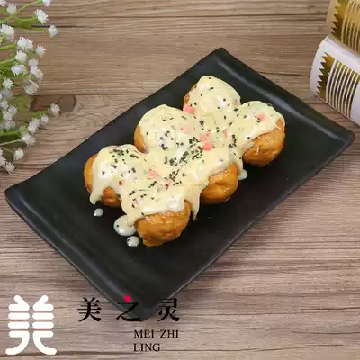 New customized simulation fried snacks salted egg yolk bacon octopus meatballs food model sample props