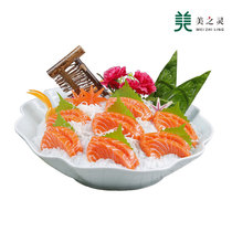 Simulation Day Stock Model Fake Dish Salmon Sashimi Body Sample Display Restaurant Show Food Raw Fish Slice Props