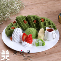 Man coffee food model spot simulation matcha muffin waffle model Western restaurant display dish appearance products