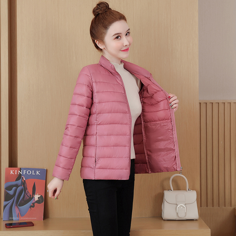 Lightweight down Cotton Jacket for Women, Autumn and Winter Cotton Coat, 2025 New Short Korean Style Slimming Hooded Stand Collar Jacket