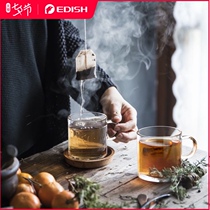 German EDISH glass teacup belt separates household heat-resistant filtered tea water and thickens the bubble tea cup