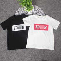 Childrens clothing boys and girls short-sleeved T-shirt middle-aged childrens baby Summer loose casual cotton coat childrens summer tide