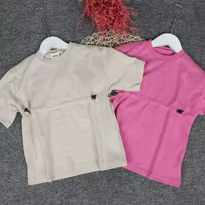 Nose home foreign trade 2 children short sleeve T-shirt baby coat girl base shirt cotton short sleeve Daily single