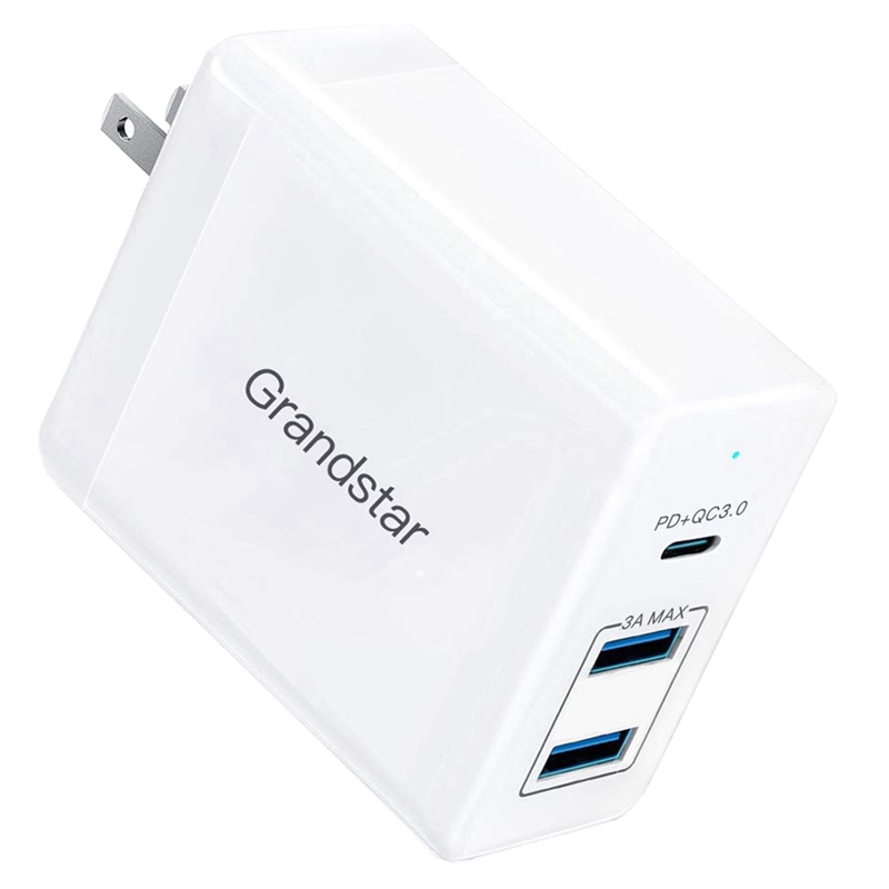 Grandstar 2A1C Multi-port USB portable charger PD61W quick-charging folding foot wall charging C94 line
