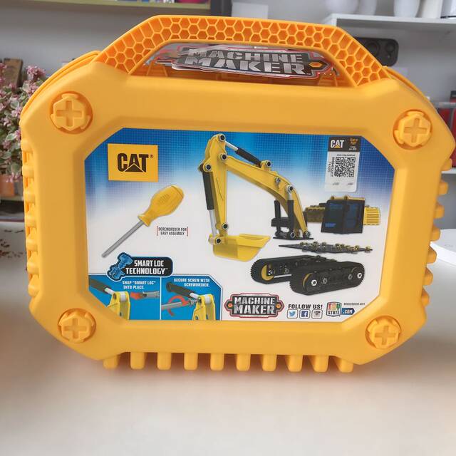 Cat Construction Vehicle Series Excavator Dump Truck Bulldozer Children's Gift Nut Disassembly Building Block Toys