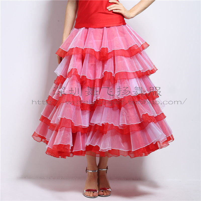 Dance Fly dance dress Friendship Morden Dance Dress Big Swing Dress Cake Dance Dress Practice Dance waltz KD148