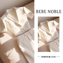 BEBE NOBLE light luxury fashion French temperament small fragrance suit womens summer coat and skirt two-piece set