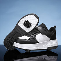 Just slide and go] Childrens Heelys shoes girls roller skates students invisible double-wheeled four-wheeled detachable roller skates