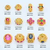 Инкрустация камня, кубик Рубика, бусины в форме цветка, аксессуар ручной работы, браслет, золото 750 пробы, «сделай сам»