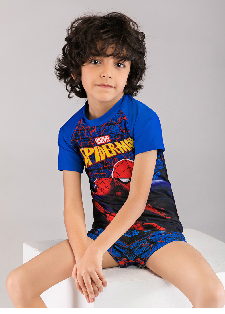 Cậu bé áo tắm trẻ em Zoke zhouke chia áo tắm hai mảnh Marvel Spider-Man trong bộ đồ bơi bé trai đi biển - Bộ đồ bơi của Kid đồ bikini cho trẻ em