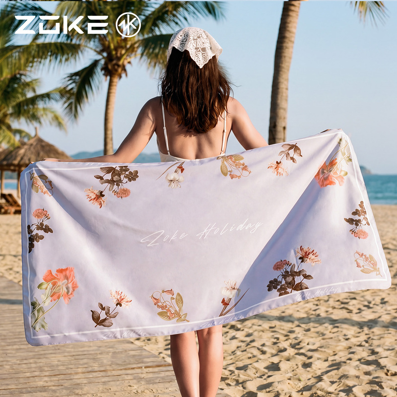 Zoke Absorbent Bath Towel Quick-Drying Swimming Training Zoke Women's Bath Towel Sun Protection Warm Vacation Beach Towel