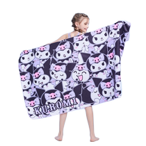 Chauke absorbent bath towel childrens quick-drying swimming training warm Kuromi girls sun protection teen bath towel