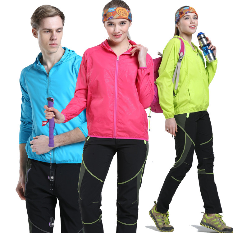 Quick-drying pants men's and women's suits spring and summer lightweight windproof sunscreen outdoor sports quick-drying breathable jacket