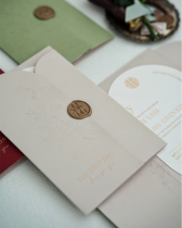 Maroon New Chinese Style Wedding Invitation Ins Style European Wedding Invitation Customized Wedding Invitation Bronzing Fresh