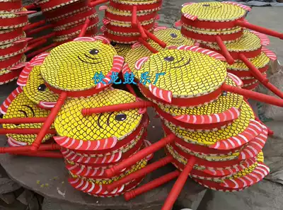 Fish drum hot bar drum Tibetan dance drum national dance drum cowhide drum handle drum props drum