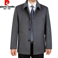 Áo len nam len trung tính của nam giới Áo len cashmere trung niên Mao Ni áo trung niên tải áo len nam mùa đông áo khoác kaki nam