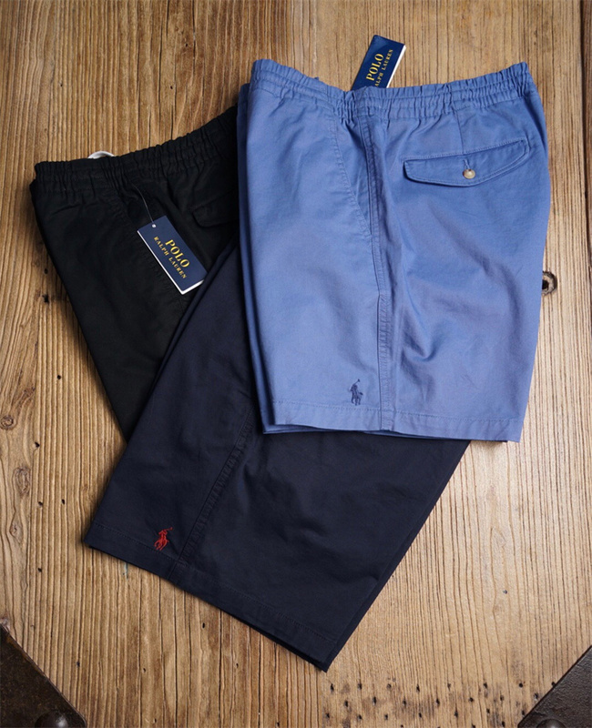 In-Stock Ralph Lauren Rl Classic Pony Logo Comfortable Straight-Leg Five-Point Shorts American Retro Rrl