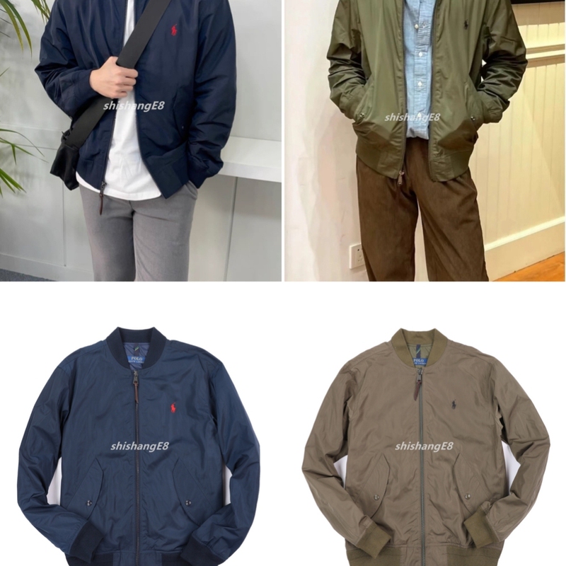 In-Stock Polo Ralph Lauren Classic Pony Logo Waterproof Baseball Collar Flight Jacket