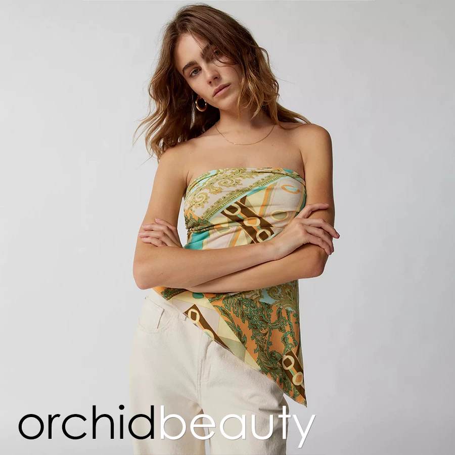 Короткий топ с рюшами UO (Urban Outfitters) в стиле Y2K, эластичный без бретелей, разные цвета