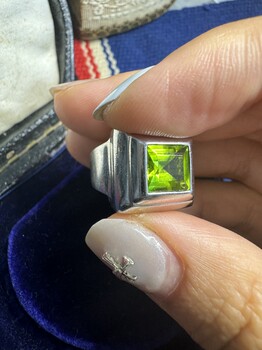 Mint mambo green ring 925 silver ring healing emerald green light luxury ring fluorescent green control unique aesthetic