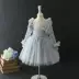 Tay áo trẻ em Công chúa dài Dress Girl Host Piano Piano Guzheng Performance Dress Dress