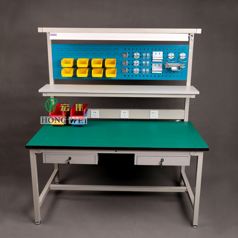 Assembly line working table hanging plate antistatic working table laboratory operating table with socket parts tool table