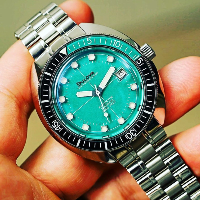 海外代购宝路华手表Bulova 绿水鬼钢带自动机械男士腕表
