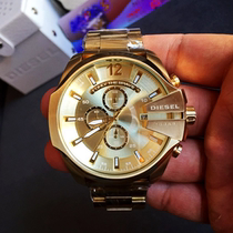 Diesel mens watch diesel DZ7399 nouveau Riche gold Shiying watch three-eye waterproof big gold watch