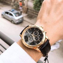 Counter BULOVA 97B179 watch mens three-eye CHRONOGRAPH Luminous calendar BLACK GOLD watch