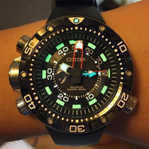 Citizen Water Ghost canned Eco-kinetic Diving Watch BN2029-01E Luminous mens watch