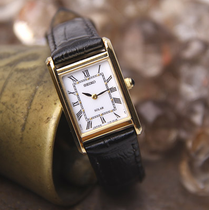 Overseas seiko Seiko watch square simple temperament quartz belt men and women couple watch SUP880