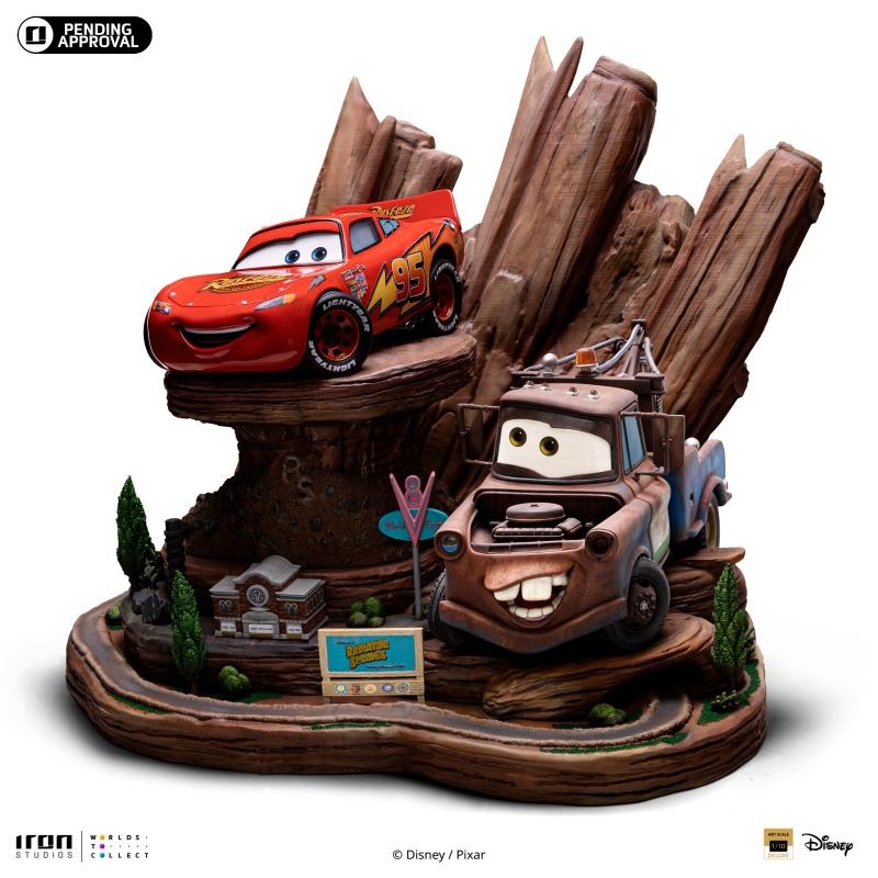 [in Stock] Brazil Factory Disney 1:10 Luxury Cars Lightning Mcqueen and Bigwad Figurine
