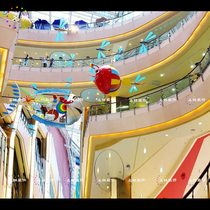 Name summer beauty Chen shopping mall decoration atrium hanging decoration Sea World decoration beauty Chen shark decoration project customization