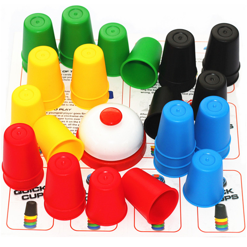Ring the bell and fold the cup to see who responds faster. Table games, leisure parties, table games, educational children's parent-child toys