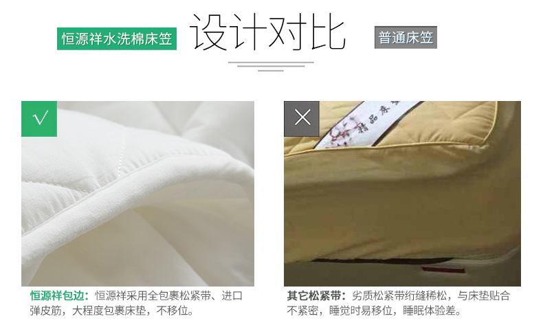 Heng Yuan Xiang bông rửa Fitted Simmons nệm bảo vệ 1.8m đôi bông bedspread trượt bông - Trang bị Covers Mẫu ga phủ giường